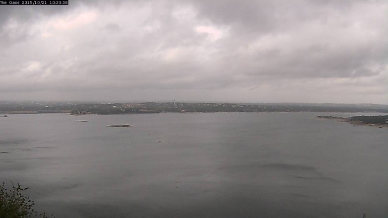 Lake Travis webcam, October 21, 2015 9:30 AM CT