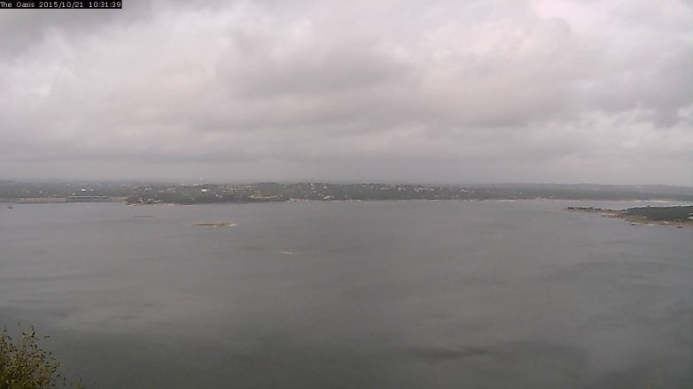 Lake Travis webcam, October 21, 2015 9:35 AM CT