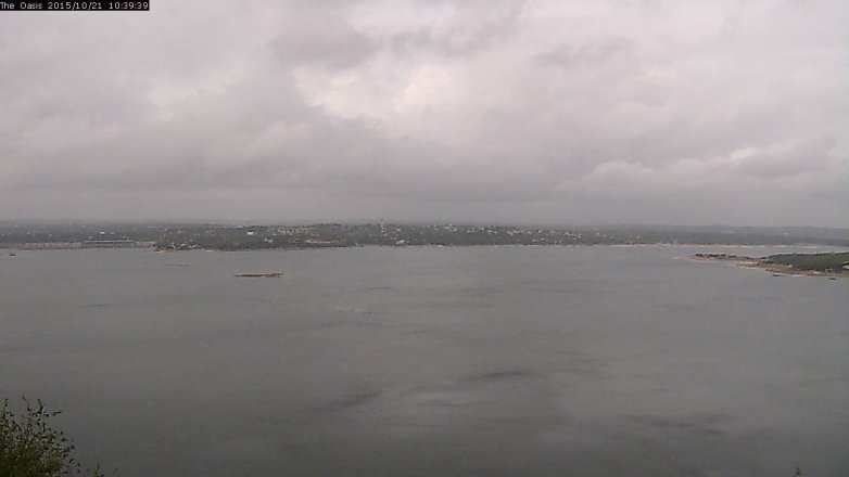 Lake Travis webcam, October 21, 2015 9:45 AM CT