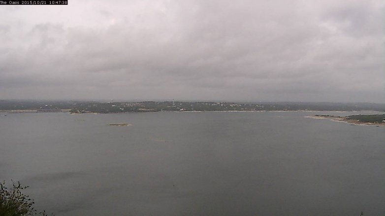 Lake Travis webcam, October 21, 2015 9:55 AM CT