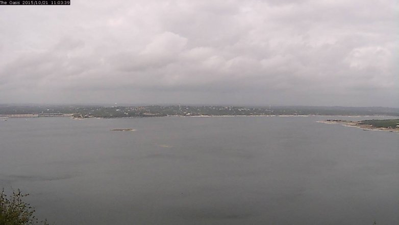 Lake Travis webcam, October 21, 2015 10:10 AM CT