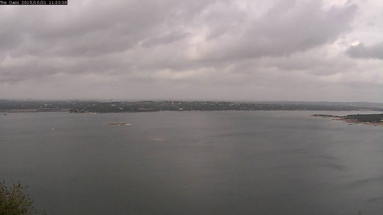 Lake Travis webcam, October 21, 2015 10:30 AM CT