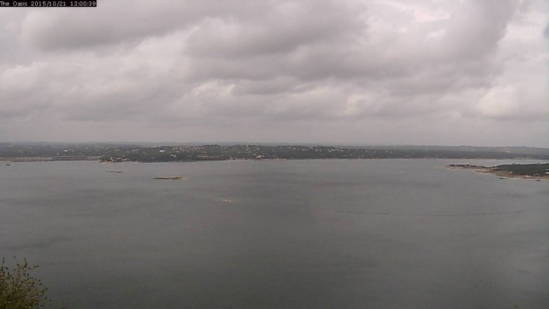Lake Travis webcam, October 21, 2015 11:10 AM CT