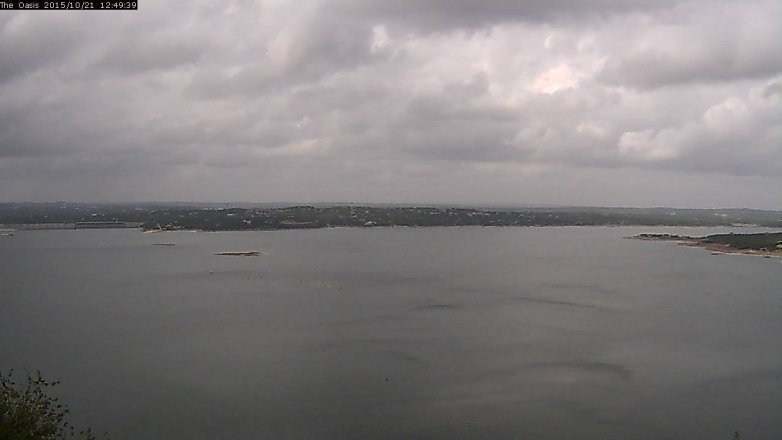 Lake Travis webcam, October 21, 2015 11:55 AM CT