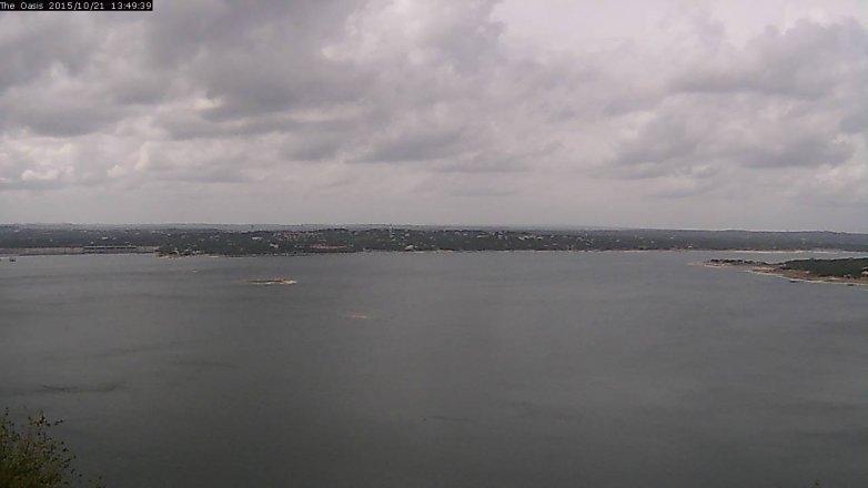 Lake Travis webcam, October 21, 2015 12:55 PM CT