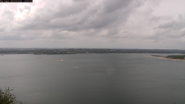 Lake Travis webcam, October 21, 2015 1:00 PM CT