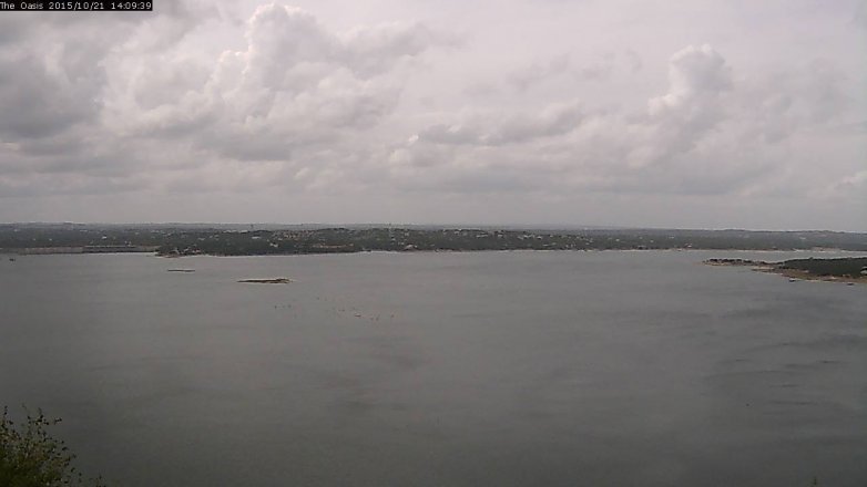 Lake Travis webcam, October 21, 2015 1:15 PM CT