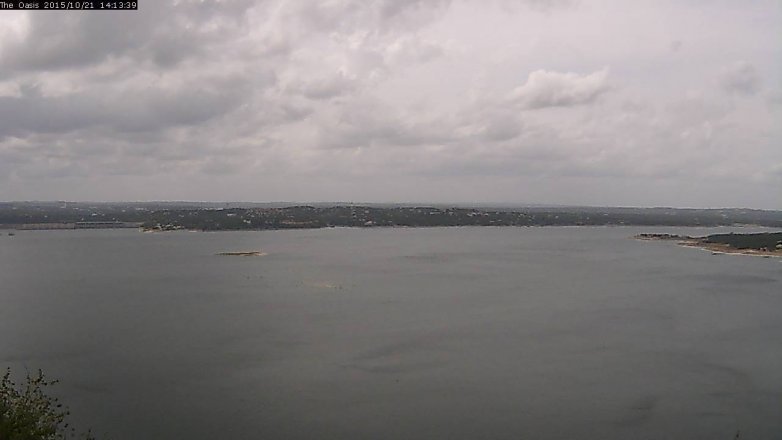 Lake Travis webcam, October 21, 2015 1:20 PM CT
