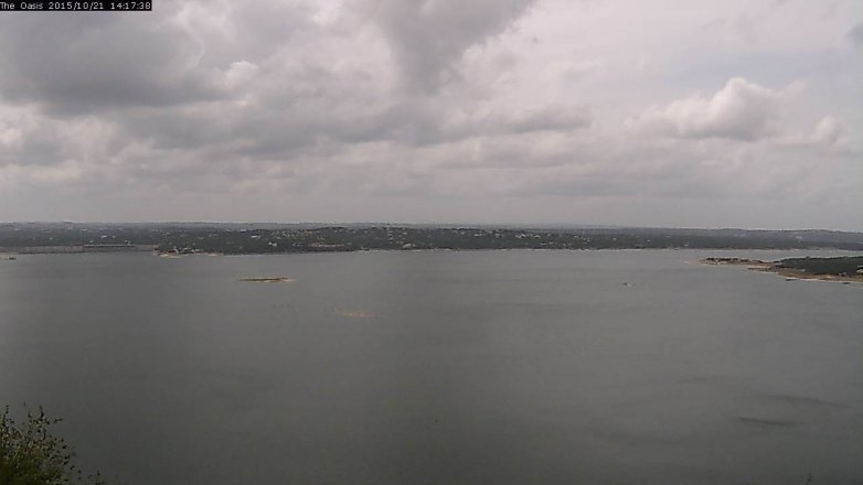 Lake Travis webcam, October 21, 2015 1:25 PM CT