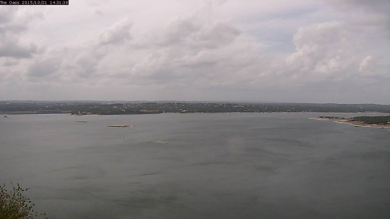Lake Travis webcam, October 21, 2015 1:40 PM CT