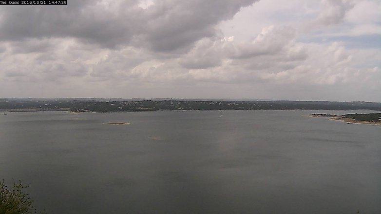 Lake Travis webcam, October 21, 2015 1:55 PM CT