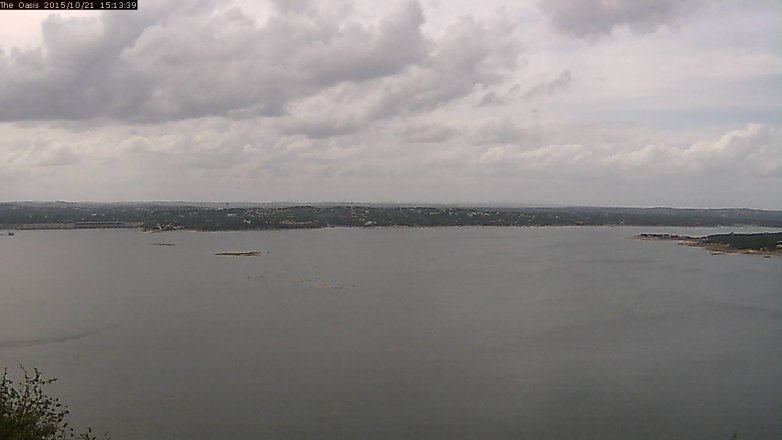 Lake Travis webcam, October 21, 2015 2:20 PM CT