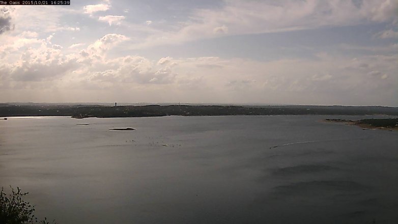Lake Travis webcam, October 21, 2015 3:30 PM CT