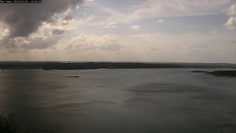 Lake Travis webcam, October 21, 2015 3:35 PM CT