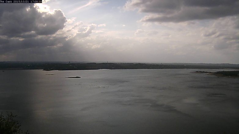 Lake Travis webcam, October 21, 2015 4:15 PM CT