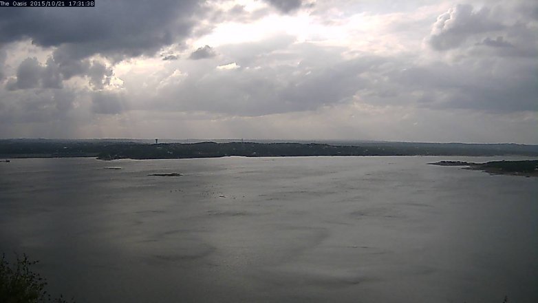 Lake Travis webcam, October 21, 2015 4:35 PM CT