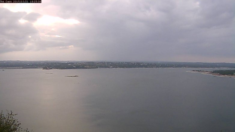 Lake Travis webcam, October 21, 2015 5:30 PM CT