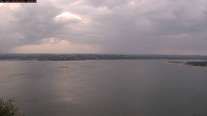 Lake Travis webcam, October 21, 2015 5:35 PM CT