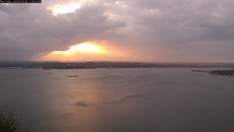 Lake Travis webcam, October 21, 2015 5:40 PM CT