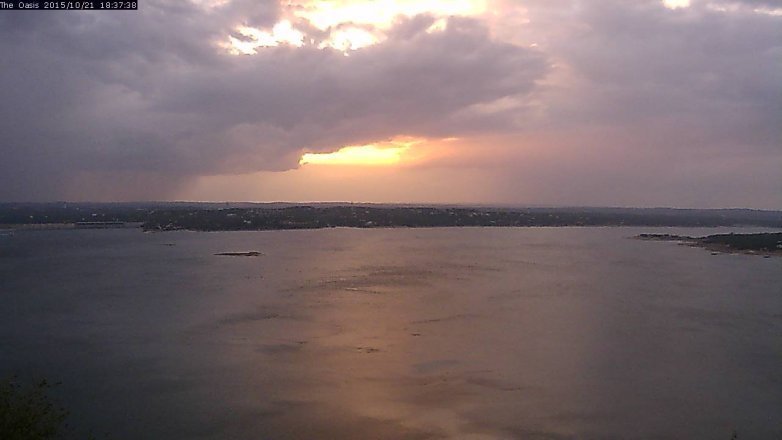 Lake Travis webcam, October 21, 2015 5:45 PM CT