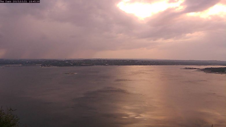 Lake Travis webcam, October 21, 2015 5:50 PM CT