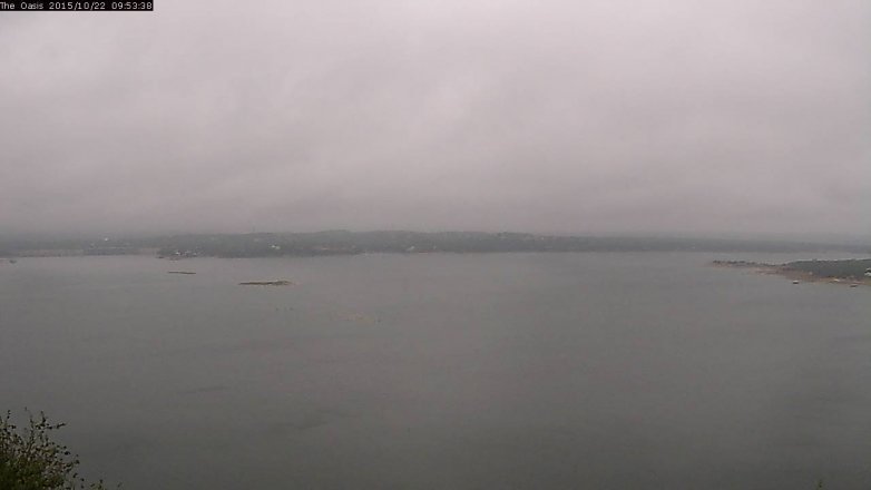 Lake Travis webcam, October 22, 2015 9:00 AM CT