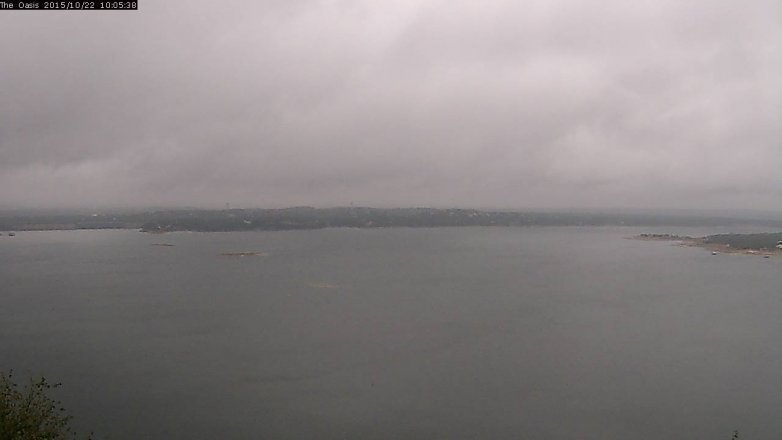 Lake Travis webcam, October 22, 2015 9:10 AM CT