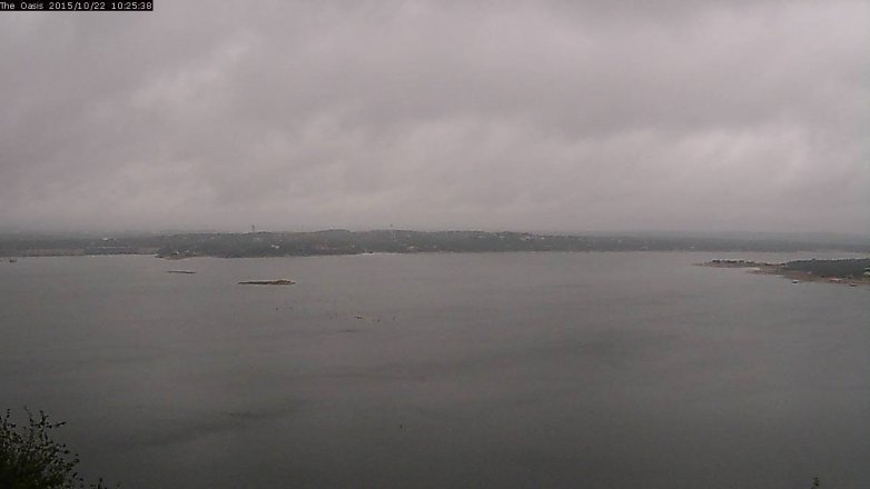 Lake Travis webcam, October 22, 2015 9:30 AM CT