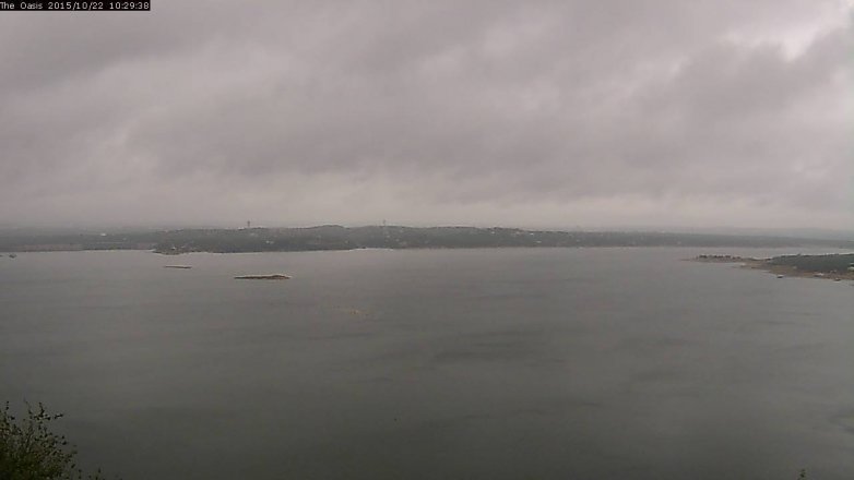 Lake Travis webcam, October 22, 2015 9:35 AM CT