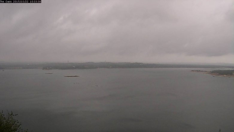 Lake Travis webcam, October 22, 2015 9:40 AM CT