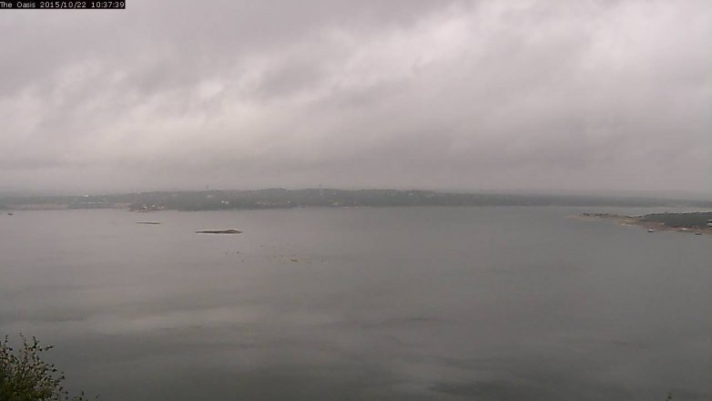 Lake Travis webcam, October 22, 2015 9:45 AM CT