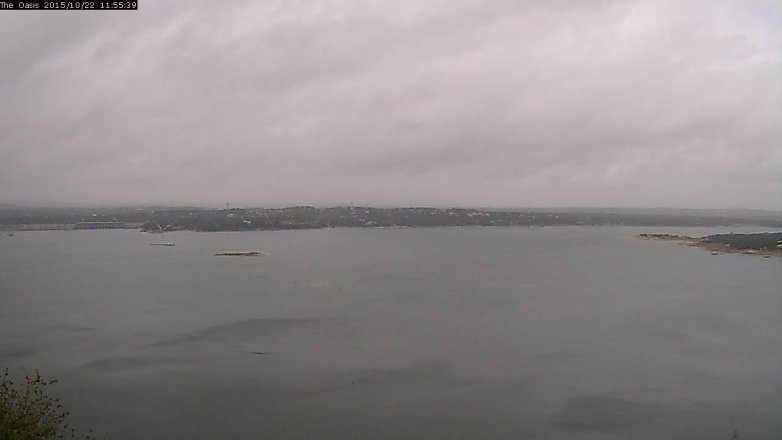Lake Travis webcam, October 22, 2015 11:00 AM CT