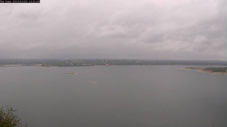 Lake Travis webcam, October 22, 2015 12:40 PM CT