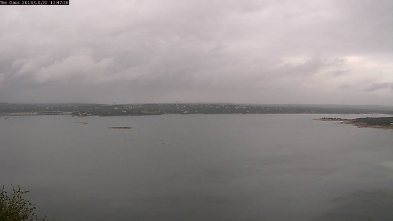 Lake Travis webcam, October 22, 2015 12:55 PM CT