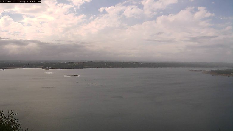 Lake Travis webcam, October 22, 2015 1:50 PM CT