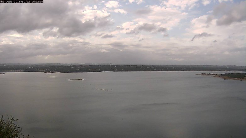 Lake Travis webcam, October 22, 2015 2:20 PM CT