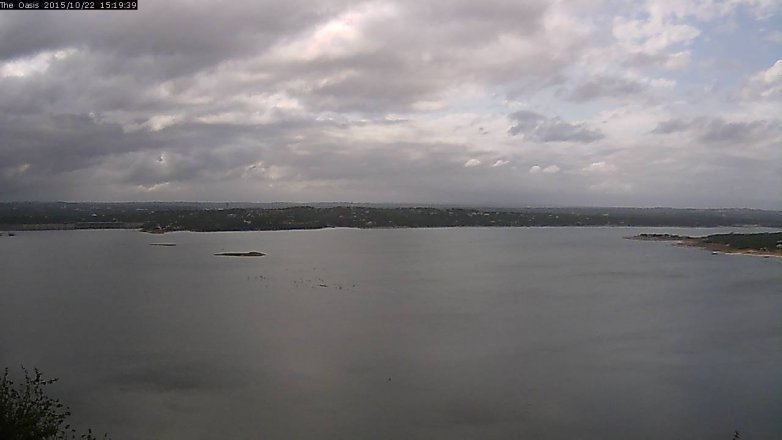 Lake Travis webcam, October 22, 2015 2:25 PM CT