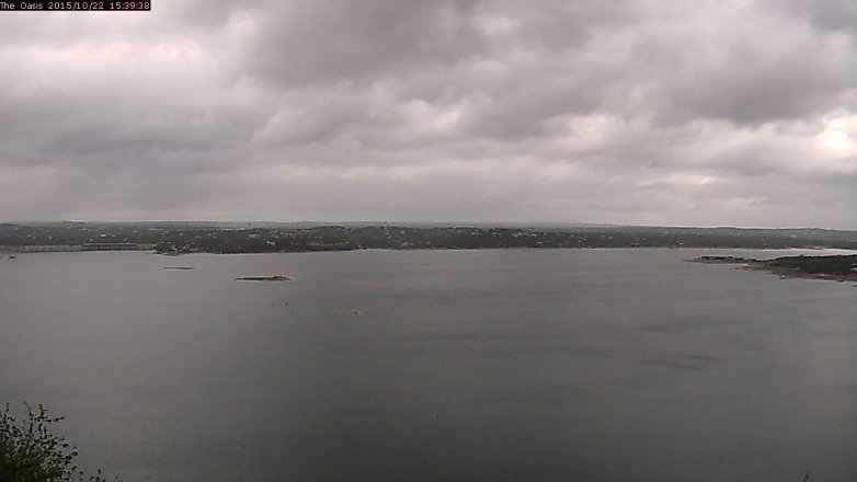 Lake Travis webcam, October 22, 2015 2:45 PM CT