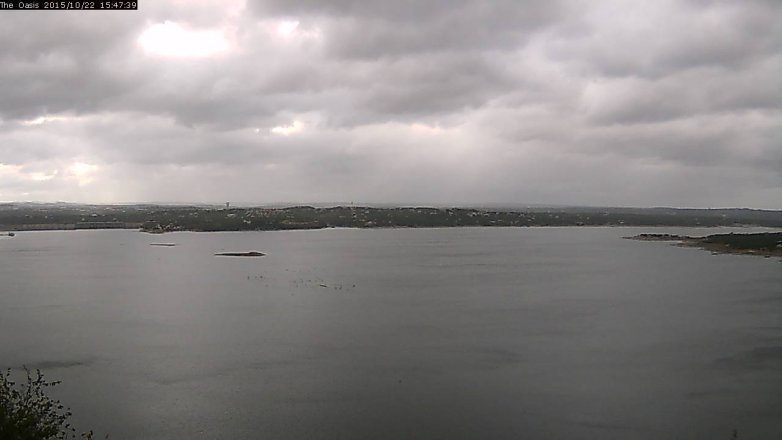 Lake Travis webcam, October 22, 2015 2:55 PM CT