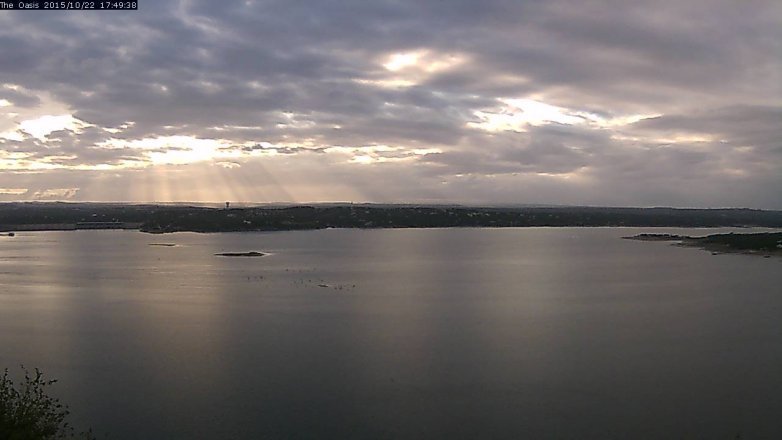 Lake Travis webcam, October 22, 2015 4:55 PM CT