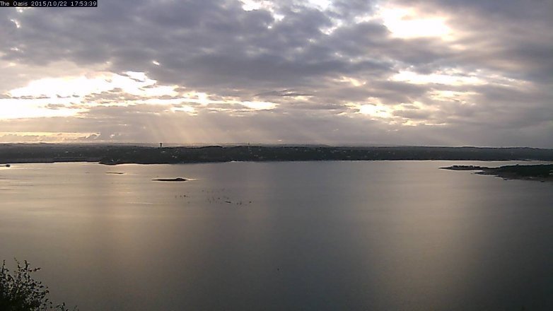 Lake Travis webcam, October 22, 2015 5:00 PM CT