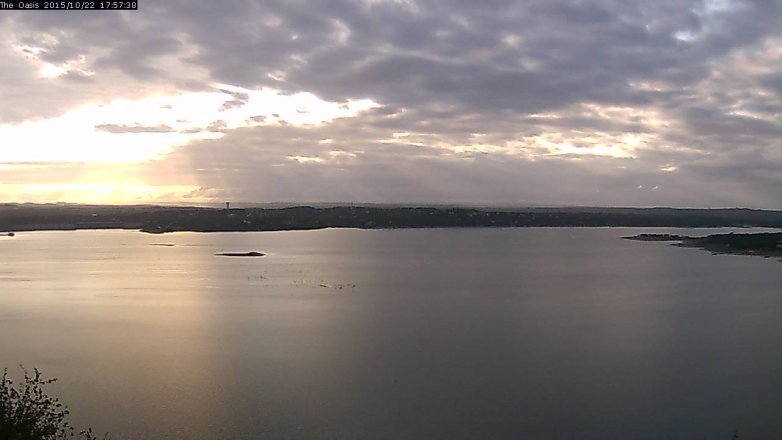 Lake Travis webcam, October 22, 2015 5:05 PM CT
