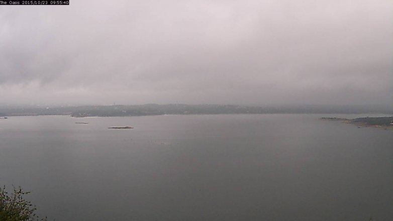 Lake Travis webcam, October 23, 2015 9:00 AM CT