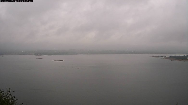Lake Travis webcam, October 23, 2015 9:05 AM CT