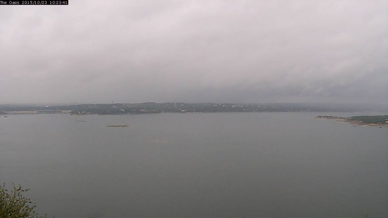 Lake Travis webcam, October 23, 2015 9:30 AM CT