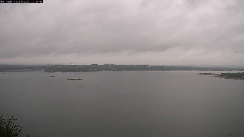 Lake Travis webcam, October 23, 2015 9:45 AM CT
