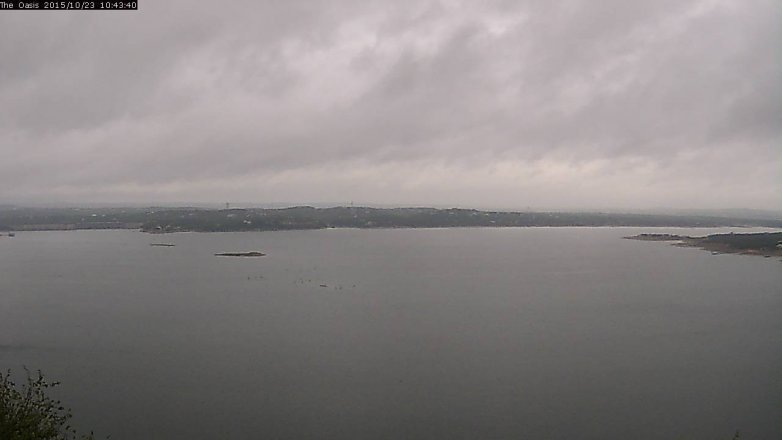Lake Travis webcam, October 23, 2015 9:50 AM CT