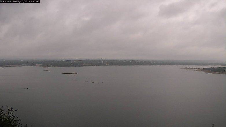 Lake Travis webcam, October 23, 2015 9:55 AM CT