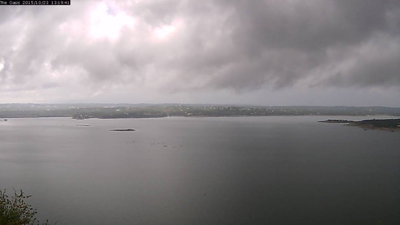 Lake Travis webcam, October 23, 2015 12:25 PM CT