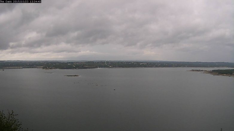 Lake Travis webcam, October 23, 2015 12:40 PM CT
